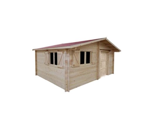 Abri Magny bas, Epicéa Madriers 60mm, 5.20 x 4.80m, 25m² - MG5040.02L