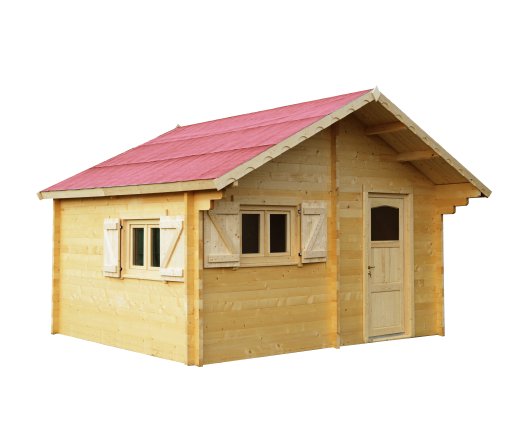 Abri Cozy bas, Madriers épicéa 60mm, 5.2 x 4.8m, 25m² - CZ5040.02L