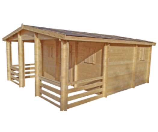 Abri Naira, Madriers 42mm, 5.20 x 6.00m, 30m² - NAR5059.02L