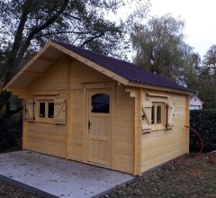 Abri Cozy, Epicéa Madriers 60mm, 5.20 x 4.80m, 25m²