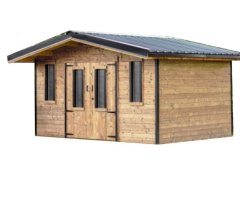 Abri Theta, THT Madriers 28mm, 4.00 x 4.00m, 16m²