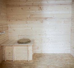 Abri Alpina WC PMR, Epicéa en Madriers 20 mm, 2.10 x 2.10m, 4.75m²