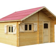 Abri Cozy bas, Madriers épicéa 60mm, 5.2 x 4.8m, 25m² - CZ5040.02L