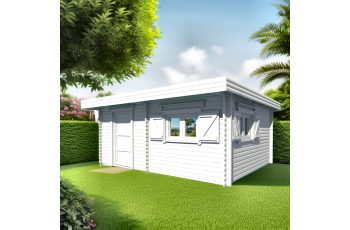 Abri Erden, Madriers épicéa 60mm, 5.30 x 4.80m, 25.30m² - ER5040.02