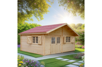 Abri Naira, Madriers épicéa 42mm, 5.20 x 4.80m, 25m² - NAR5040.02